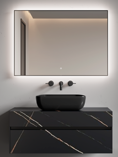 Зеркало с подсветкой Armadi Art 543-100-G 100 см золото